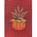 Pumpkin and stock of wheat on Terra Cotta Towel