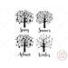 Seasonal Trees SVG and Clipart Bundle