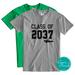 Personalized Grow with Me Shirt in School Colors with Graduation Year and Name, Custom Graduation Gift for Preschool Graduate, Oversized Shirt for Kindergarten Graduation, End of the School Year T-shirts