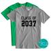 Personalized Grow with Me Shirt in School Colors with Graduation Year, Custom Graduation Gift for Preschool Graduate, Oversized Shirt for Kindergarten Graduation, End of the School Year T-shirts