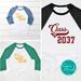 Personalized Grow with Me Raglan Shirt in School Colors with Graduation Year, Custom Graduation Gift for Preschool Graduate, Oversized Shirt for Kindergarten Graduation, End of the School Year T-shirts