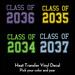 Personalized School Color Graduation Year Heat Transfer Vinyl Decal, Custom Graduation Gift for Class of, End of School Year T-shirt Decal