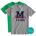 Personalized School Spirit Oversized Tshirt in School Colors, Grow with Me Shirt with School Letters, Custom Team Mascot Shirt with Graduation Year for End of the School Year