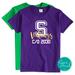 Personalized School Spirit Oversized Tshirt in School Colors, Grow with Me Shirt with School Letters, Custom Team Mascot Shirt with Graduation Year for End of the School Year