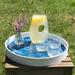 round white lacquer serving tray