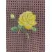 Yellow Rose on Brown Towel