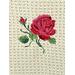 Pink and red rose on a cream towel
