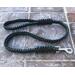 Paracord Dog Leash ~ Short Leash ~ 35" Dark Brown Teal ~ New Handmade in U.S.A