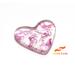 Pink and clear glass heart