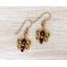 Ruby red butterfly earrings