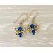 Sapphire blue butterfly earrings