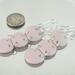 Pink Copper Enamel & Sterling Articulated Earrings
