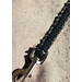 Paracord Short Dog Leash-14" Black and Camo - Handmade in USA - New Short Lead
