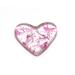 Pink and clear glass heart
