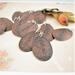 oval copper oak leaf earrings