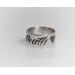 Sterling silver ring showing word death and a heart on it
