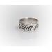 side view of sterling til death ring