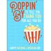 Poppin By to Say Thank You, Digital Printable Librarian Appreciation Card, Instant Download Popcorn Gift, Printable Popcorn Thank You Card, Popcorn Theme Digital Greeting Card
