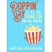Popcorn Theme Printable Nurse Appreciation Week Gifts, Instant Download Digital Poppin' By to Say Thank You Card for Nurse, Appreciation Gift for School Nurse