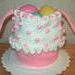 Easter Crochet Cupcake Purse, Pink and White