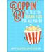 Volunteer Recognition Popcorn Theme Gifts, Poppin' By to Say Thank You Card, Volunteer Appreciation Week Printable Card, Popcorn Card for Gift