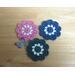 Crochet Flower Coasters, Country Colors
