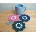 Crochet Flower Coasters, Country Colors