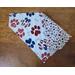 Reversible Over the Collar Dog Bandana - Patriotic Paw Prints and paw prints and bones