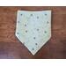 Over the Collar Dog Bandana, Reversible - Flying Bees and Bones - Bee side folded