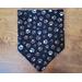 Over the Collar Reversible dog Bandana - Military Dog Tags and Paw Prints, Paw Print side folded