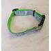 Green and brightly colored flowers dog collar