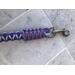 Dog Car Safety Seat Belt Leash ~ Purple, Lilac, & Silver 22" ~ Handmade in USA