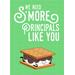 School Principal Appreciation Chocolate Theme Gift, We Need S'More Principals Like You, Print at Home Marshmallow Gift Appreciation Day Card, Instant Download Printable Card for Campire Gift