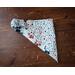 Scrunchie Reversible Dog Bandana - Patriotic Paw Prints and Small Bone and Paw Prints folded