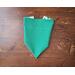 Reversible Over the Collar Dog Bandana - Shamrocks and dots - Dot side folded