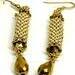 Handmade Gold Silver Pear Drops Earrings