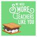 Chocolate Theme Teacher Appreciation Week Printable Tag, We Need S'more Teachers Like You Digital Thank You Card for Marshmallow Gift,  Instant Download Print at Home Campfire Gift