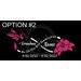 OPTION#2 Come White with the Hummingbird and Flower one Color  Total of 1 colors White & Pink