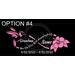 OPTION#4 Come White with the Hummingbird, Flower and Infinity sign one Color  Total of 1 colors