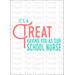 Sweet Gifts for School Nurses, Printable Nurse Appreciation Week Card for Treat Bag, It's a Treat Having You As Our School Nurse Instant Download Thank You Card for Nurse Treat Box