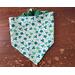 Scrunchie Reversible Dog Bandana - Shamrocks and Dots - shamrock side with ends folded in