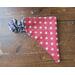 Reversible Scrunchie Dog Bandana - Patriotic Stripes and Stars  - Star side folded
