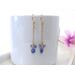 Tanzanite Cluster Earrings, Boho Bridal Jewelry