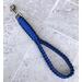 Short Leash for Dogs ~ 13" Blue and Black Paracord ~ Traffic Lead 