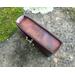 This Premium Handmade Leather Tarot Card Case is individually hand dyed to mimic molten rock - Brimstone is a whirl of Blacks, Grays, and Reds all molten together to create a unique deep red color.