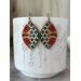 Southwest Aztec Floral Earrings, southwest boho earrings