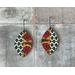 Southwest aztec floral statement earrings