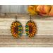 Southwest Aztec Sunflower Earrings