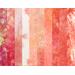 Hand dyed quilting cotton bundle in shades of pink and orange.