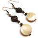MOP shell and coconut earrings